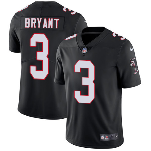 Nike Falcons #3 Matt Bryant Black Alternate Men's Stitched NFL Vapor Untouchable Limited Jersey - Click Image to Close